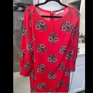 Loft Red Swing Dress